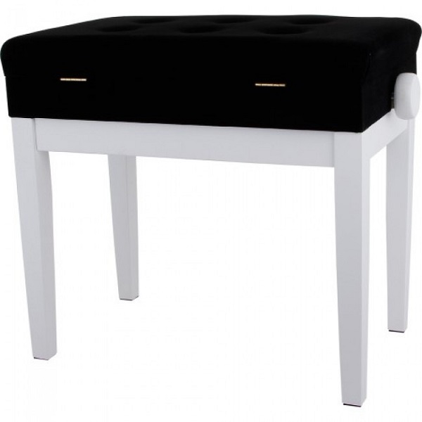 Купить Банкетка для фортепиано GEWA Piano bench Deluxe Compartment White Matt в интернет магазине