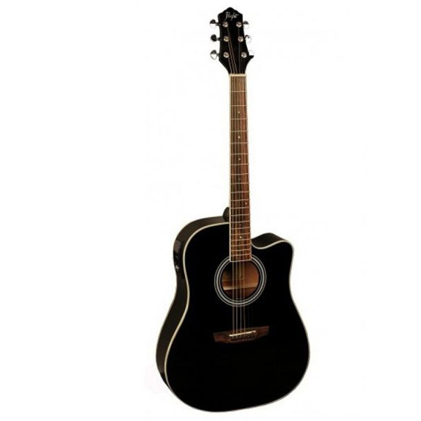 Акустическая гитара FLIGHT D-200C BK купить в интернет магазине