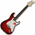 Электрогитара FENDER Squier Standard Stratocaster FMT RW Crimson RED Transparent купить в интернет магазине